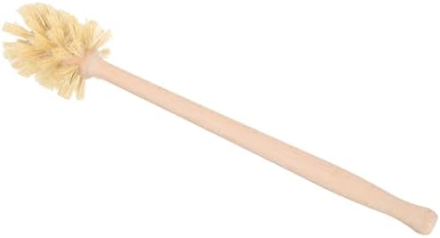Cabilock Compact Wooden Toilet Brush Handle for Deep Cleaning