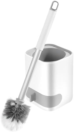 compact toilet brush set for deep cleaning