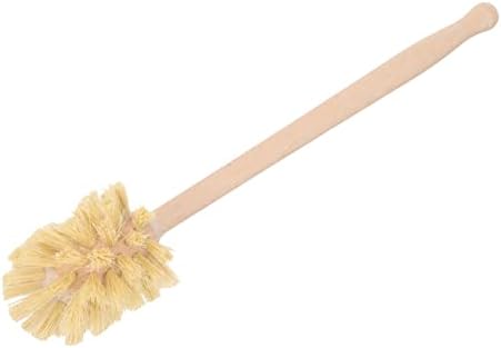 Cabilock Compact Wooden Toilet Brush Handle for Deep Cleaning