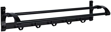 Space-Saving Towel Rack wAluminum Double-Bar 11Lbs Capacity Anti-Rust