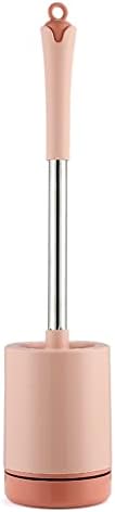 Space-Saving Toilet Brush Holder with No-Slip Handle