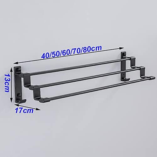 LUCEAE 3 Tier Wall Mounted Towel Rack with Hooks 1