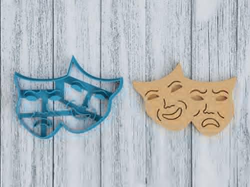 Comedy Tragedy Mask - Unique Cookie Cutters More