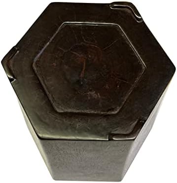 Long-Lasting HEXAGONAL Wood Brush Holder for Toilets
