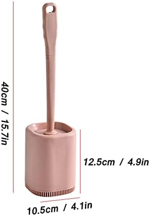 Elegant Toilet Brush Holder Stand with Long Handle 360 Rotating Brush