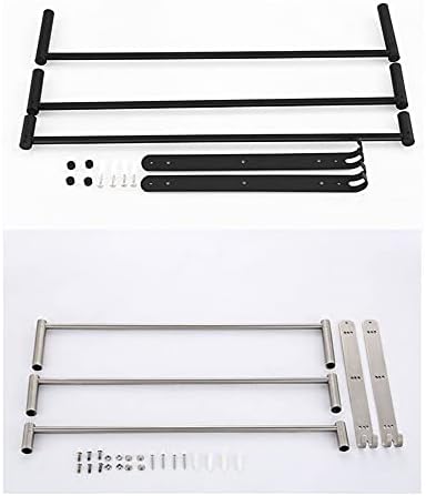 Rustproof 3-Tier Black Towel Rail for Bathroom