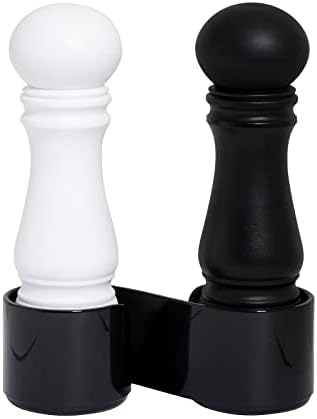 CrushGrind Mini Salt Pepper Grinder Set with Holder Perfect for Travel