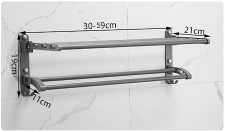 Foldable Towel Holder with Wall-Mounted Design
