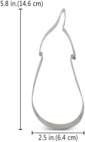 Liliao Eggplant Cookie Cutter 25 x 57 Inch Stainless Steel
