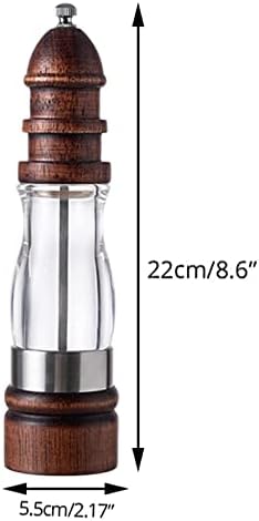 ZAEGO Refillable Pepper Mill Salt Pepper grinder set with Coarse Fine Adjustment