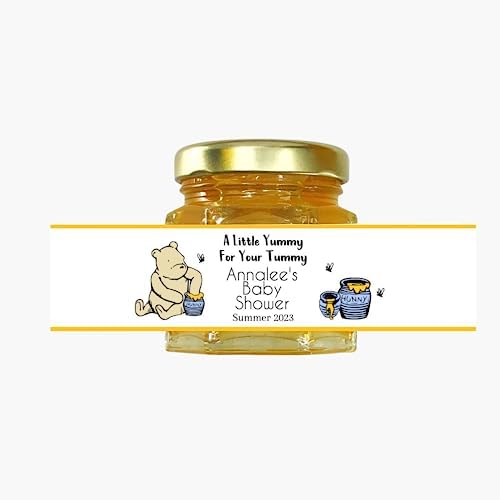 Personalized Baby shower Honey Jar with Bee Charm Jar not included
