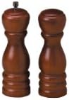 6 American Metalcraft Wooden Pepper Mill Salt Shaker Set Sturdy Durable