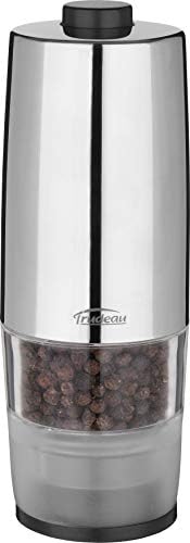 Trudeau One-Hand Battery Operated Pepper Mill Stainless Steel Finish