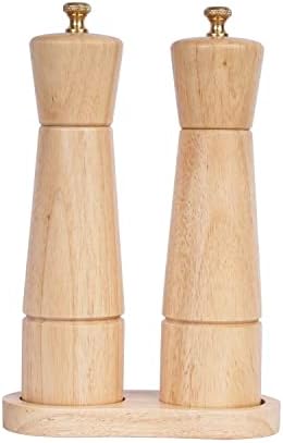 DeroTeno - Salt and Pepper Grinder Set with Tray