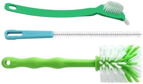Processor Cleaning Brush Green ABS Material Includes Handle Compatible with Thermomix