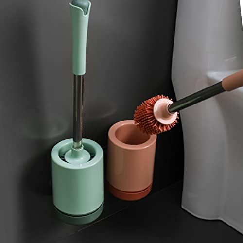 Space-Saving Toilet Brush Holder with No-Slip Handle