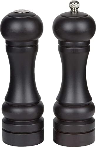 JHUS Pepper Mill and Salt Shaker Set 6 Inches
