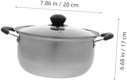 Stainless Steel Soup Pot with Lid for Steaming and Cooking