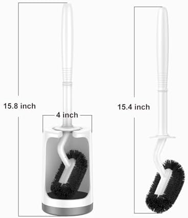 Curved Toilet Brush Set for Easy Cleaning Under the Fit Your Space