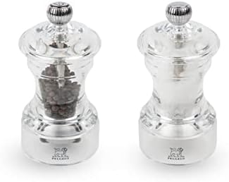 Peugeot Duo Bistro Salt Pepper Mill Set Acrylic Design French Made