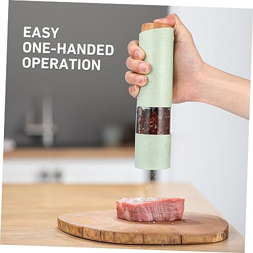 BRIGHTFUFU Electric Salt and Pepper Mill Set with Twist Control and LED Light