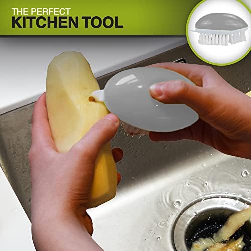 Versatile Fruit and Vegetable Brush with Ergonomic Design