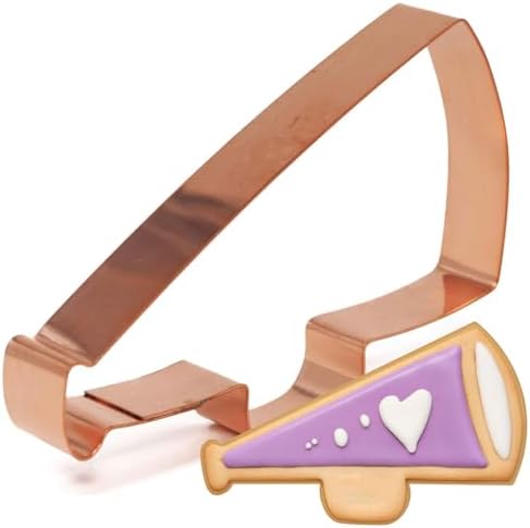 Megaphone Cookie Cutter - Copper Handmade in USA for Sports-Themed Treats