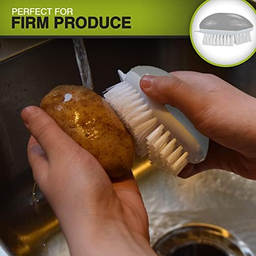 Versatile Fruit and Vegetable Brush with Ergonomic Design
