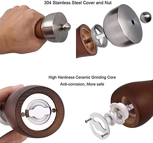 AttreX Spice Grinder Set with Salt and Pepper Mill for Home Use