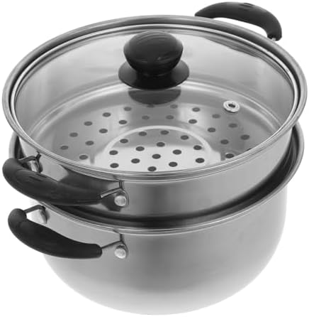 Stainless Steel Soup Pot with Lid for Steaming and Cooking