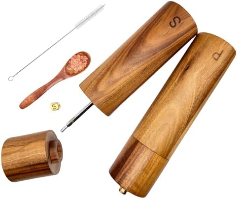 Adjustable Ceramic Salt Pepper Mill Set