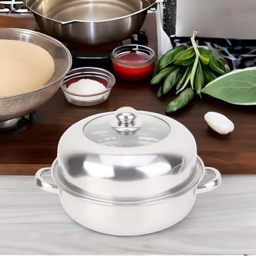 Stainless Steel Steamer Pot with Glass Lid