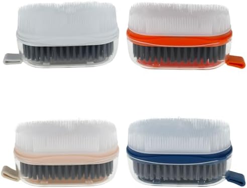 4-Piece Vegetable Brush Set for Kitchen Cleaning with Soft Hard Bristles