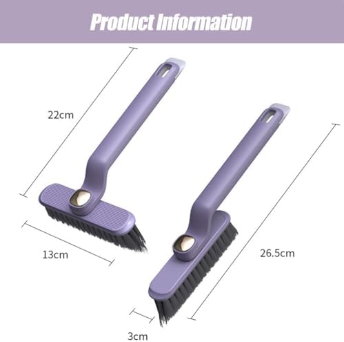 AIIONP 2PCS Multi-Function Rotating Crevice Cleaning Brush 2025 Upgrade Purple