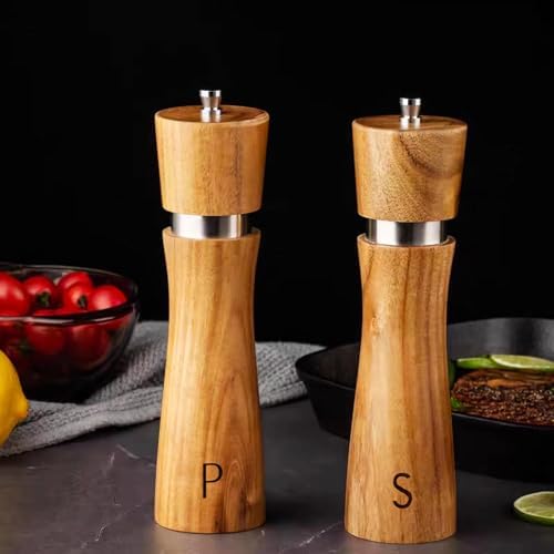 Hanfield Salt and Pepper Grinder Set - Elegant Design 8 inches