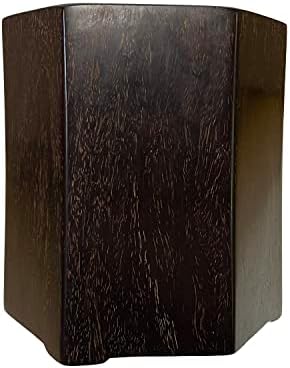 Long-Lasting HEXAGONAL Wood Brush Holder for Toilets