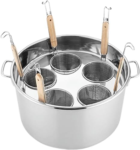 Stainless Steel Pasta Cooker with 3 Holes Easy to Use