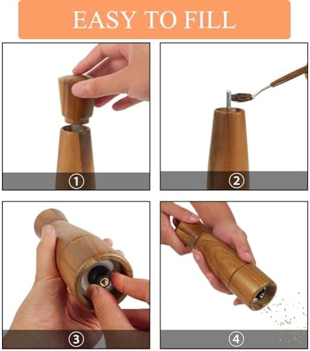 VanlonPro Wooden Pepper Mill