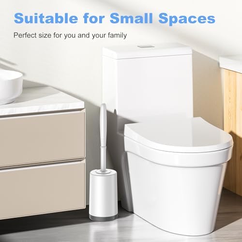 Curved Toilet Brush Set for Easy Cleaning Under the Fit Your Space