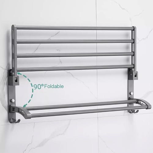Foldable Towel Holder with Wall-Mounted Design