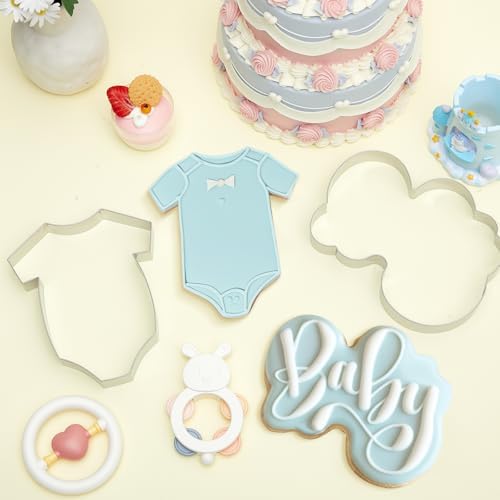Gigantic 2-Piece Stainless Steel Cookie Cutters for Baby Showers