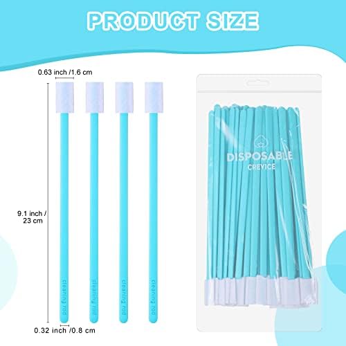 Sieral 100 Pcs Disposable Crevice Cleaning Brushes for Small Spaces