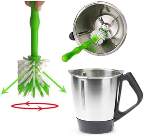 Processor Cleaning Brush Green ABS Material Includes Handle Compatible with Thermomix