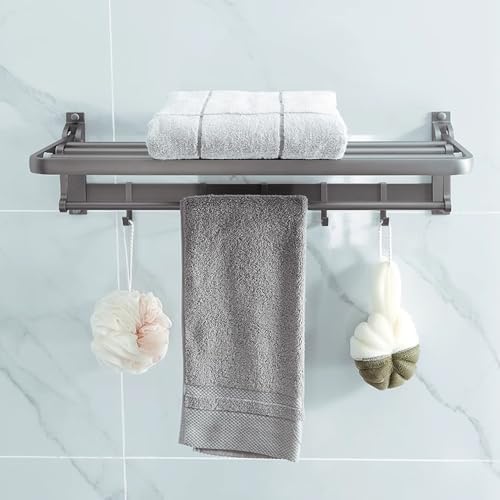Aluminum Towel Rack Wall-Mounted Towel Holder 60cm