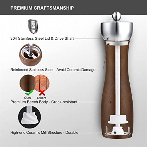 AttreX Spice Grinder Set with Salt and Pepper Mill for Home Use