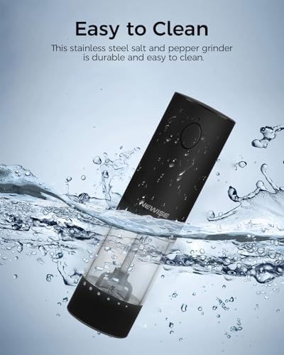Newise Electric Salt and Pepper Grinder Set Rechargeable LED