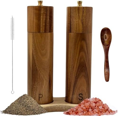 Adjustable Ceramic Salt Pepper Mill Set