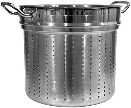 Update International12 Qt Stainless Steel Pasta Cooker with Cover and Strainer