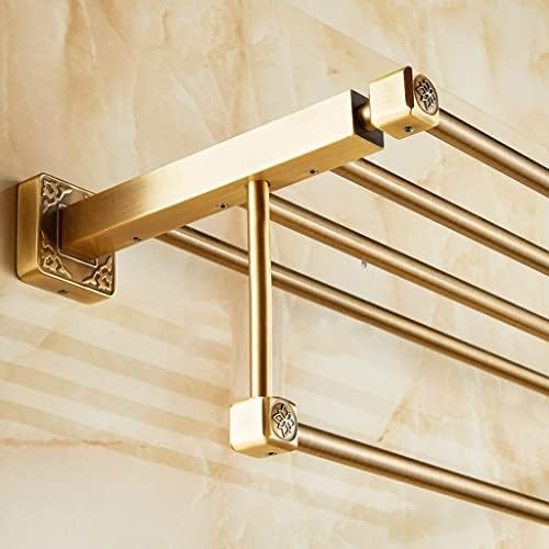 Aluminum Wall-Mounted Bath Towel Holder Antique Brass