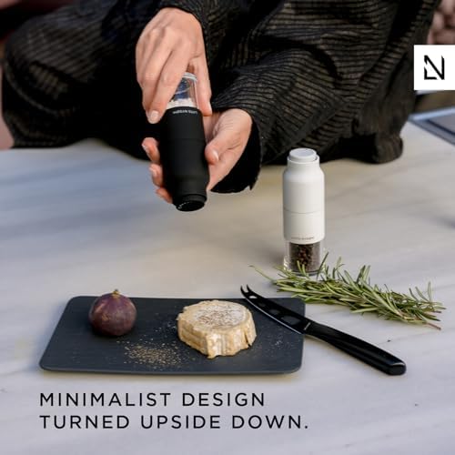 Stainless Steel Salt and Pepper Mill Set with Adjustable Grinder Design
